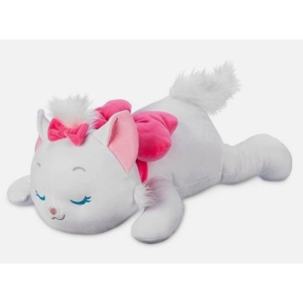 Disney Marie Aristocats Cuddleez Large Sleeping Plush White Pink Bows 24 Inch